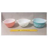 (3) Vintage Pyrex Bowls
