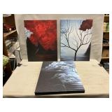 (3) Prints On Canvas