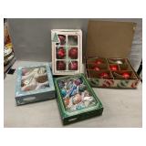 Lot Of Vintage Glass Christmas Ornaments
