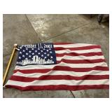 September 11 2001 Flag On Pole