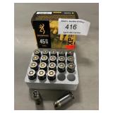 (20) Rounds Of Browning .45 Auto Ammo
