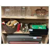 Shelf Lot With Christmas Decor