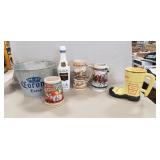 Assorted Beer Steins & More