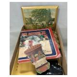 1972 Football Stamps, Vintage Box & Print,