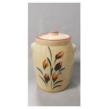 (1) Vintage Stoneware Cookie Jar (9.5" Tall)