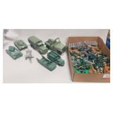 Tray Lot Of Assorted Plastic Military Toys