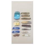 Tray Of Assorted Vintage Pocket Knives & (1)