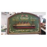 (1) Wooden "TITANIC" Commemorative Sign