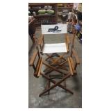 (1) Folding Wooden Director Style Chair & (1)