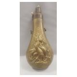 Vintage Brass Powder Flask (Circa 1860-1890)