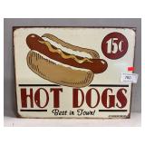 Metal Retro Hot Dog Sign