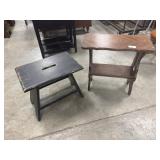 Side Table and Stool