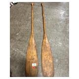 Pair Of Vintage Wooden Paddles