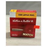 (10) Rounds Of .338 Lapua Mag. Ammo