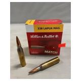 (10) Rounds Of .338 Lapua Mag. ammo