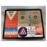 Display Box With Civil Defense Literature, Pins