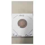 (1) 1903 Indian Head One Cent Coin