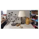 (1) Accent Table Lamp, (1) Decorative Metal