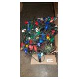 Box Lot Of Assorted Vintage Christmas Lights