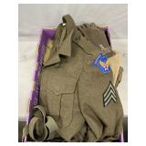 Box Lot With Military Jacket, Shirts, Pants &