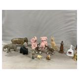 Ceramic Elephant & Pig Banks, Porcelain & Asst.