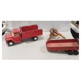 (1) ERTL Pressed Steel Toy Truck, (1) Hubley