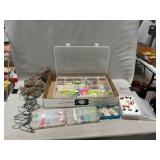 Organizers With Fishing Tackle, Net, Chain