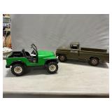 Vintage Tonka Army Pick-Up Truck & Jeep Renegade