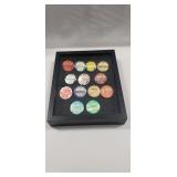 (13) Vintage PA. Fishing License Badges Displayed