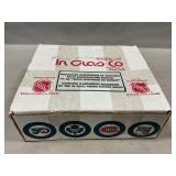 Set Of (24) NHL Team Logo Hockey Pucks