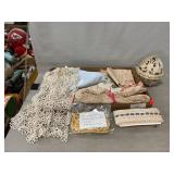String Holder, Lace Trim, Doilies, Bonnet,
