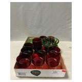 Lot Of Ruby Red, Green Glassware