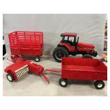 Ertl Case International Tractor, Hay Baler, Farm