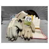 Lot Of Work Gloves, Hat