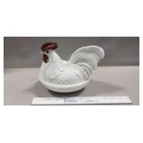 (1) Vintage Westmoreland Milk Glass Rooster On