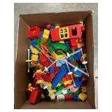 Box Lot With Lego Duplo Building Blocks