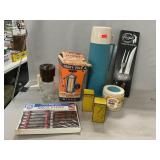 Vintage Thermos, Snack Jar, Knife Sets, Mirror