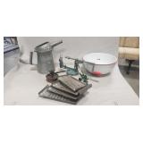 Tray Lot Of Assorted Items Including Galvanized