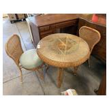 Wicker Table and Chairs Set