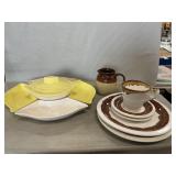 MCM California Pottery Chip & Dip Set,