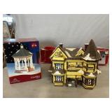 Porcelain Train (No Light) & Lighted Victorian