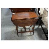 Wood Drop-Leaf End Table