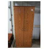 Wood Tone Storage Cabinet