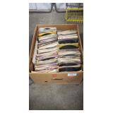 Box Lot Of Assorted Vintage "45" Records