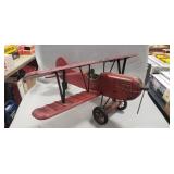 Aviation Folk Art / Vintage Wood Carved Biplane