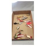 Tray Of Assorted Vintage Fishing Lures