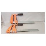 (2) Jorgensen Deep Reach Steel Bar Clamps