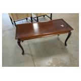 Queen Anne Style Dark Wood Coffee Table