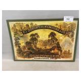 DuPont Gunpowder Metal Advertising Sign