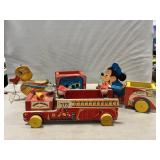 (3) Fisher-Price Wooden Pull Toys